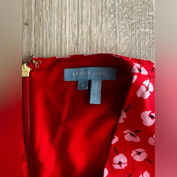 Draper James Women’s Red and Pink Poppy Floral Sleeveless Dress - Size 4 - Picture 2 of 6